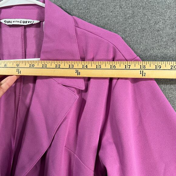 Girl With Curves 3/4-Sleeve Wrap Cost with Tie Wa Padiant Orchid Size XXSP - Picture 8 of 10